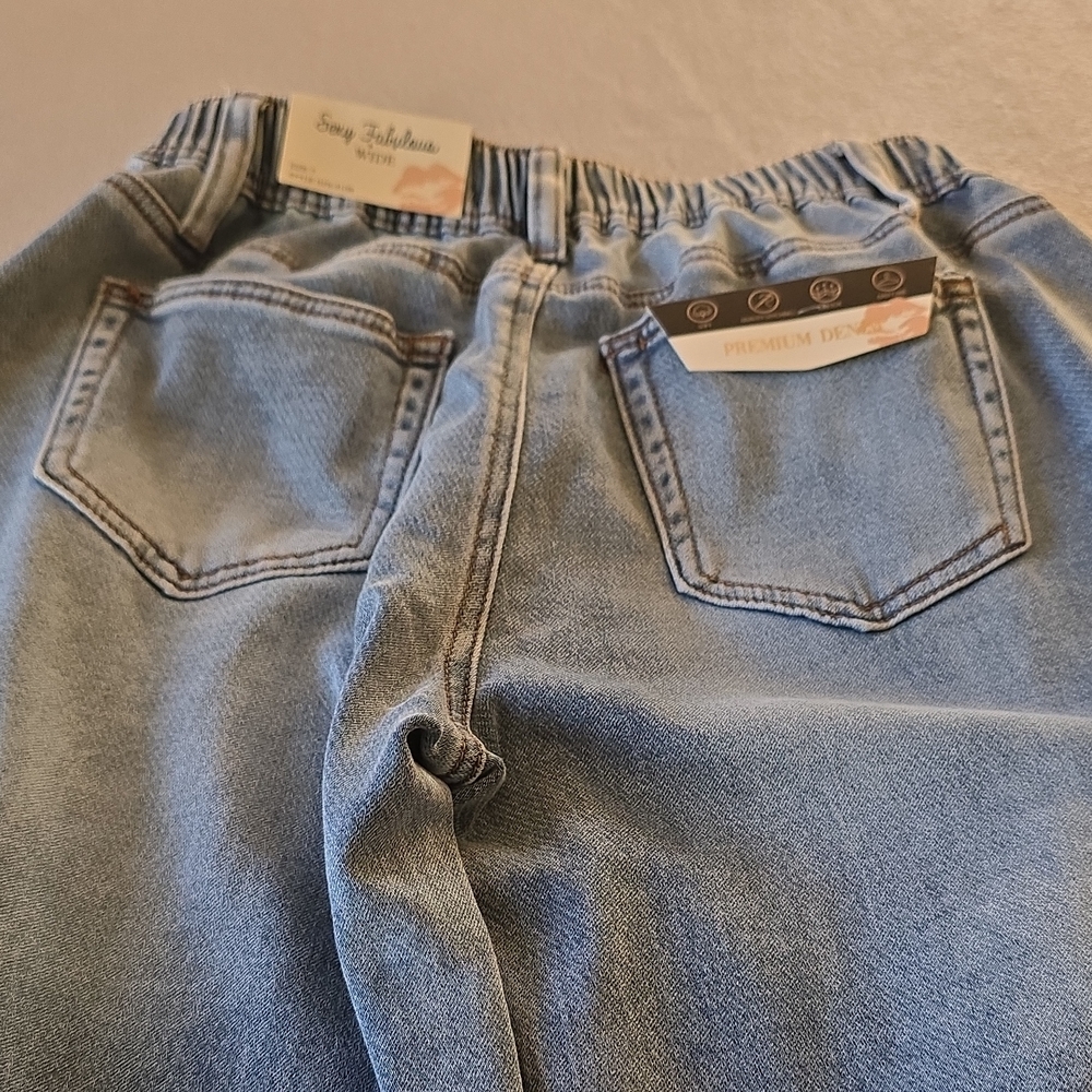 Blue Wide Leg Jeans - Picture 8 of 8